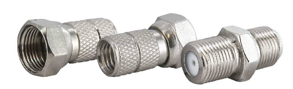 Schwaiger F-Stecker und Verbinder 3er Set Ø 6,5 mm