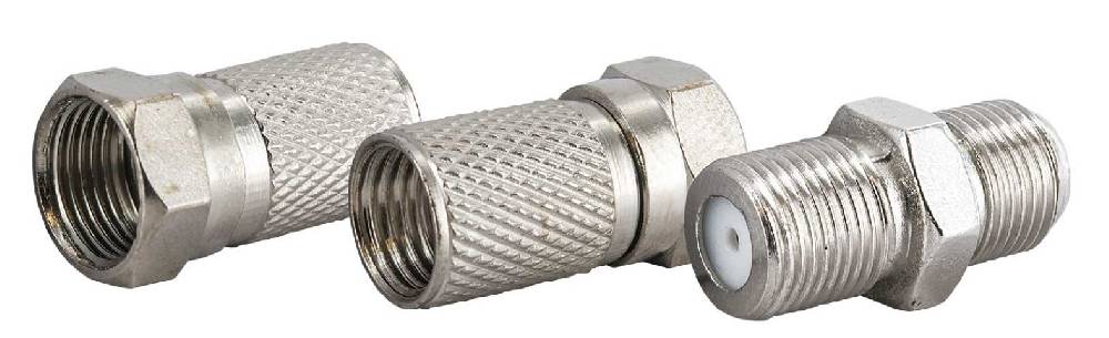 Schwaiger F-Stecker und Verbinder 3er Set Ø 7 mm