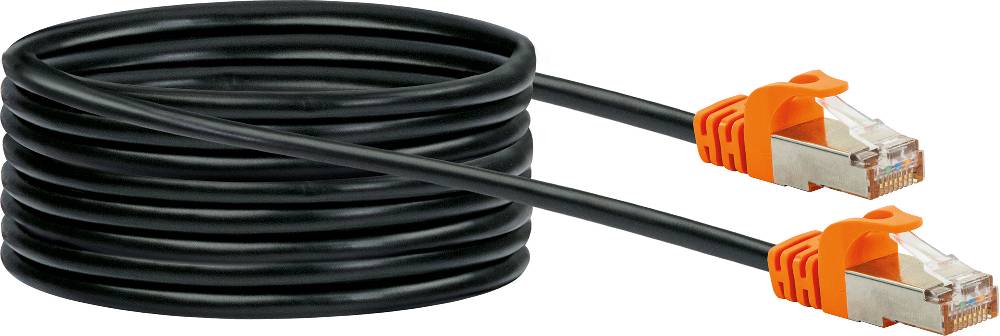 Schwaiger CAT7 Netzwerkkabel, S/FTP, 10m, orange/schwarz Räumungsverkauf