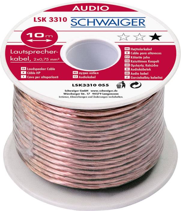 Schwaiger Lautsprecherkabel (2x 0,75 mm²)
