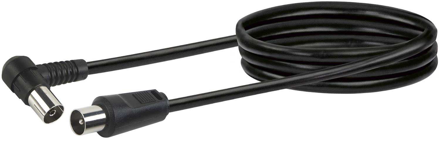 Schwaiger Antennenkabel mit IEC-Winkelstecker 1,5 - 3 m 75 dB Zeitbegrenzte Promotion