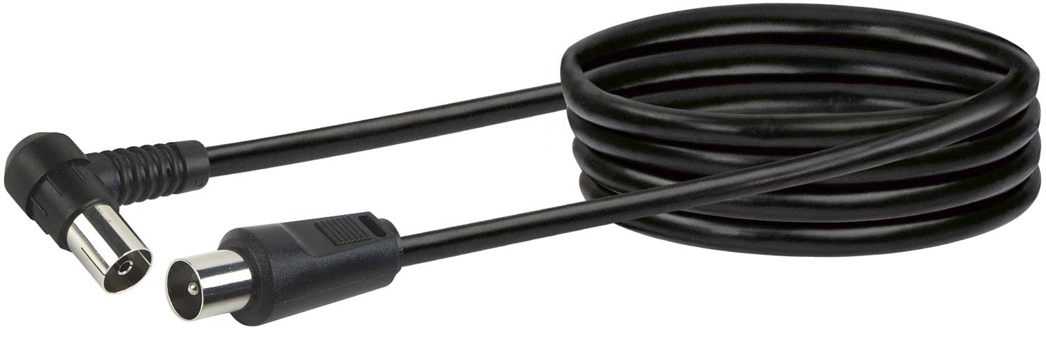 Schwaiger Antennenkabel mit IEC-Winkelstecker 1,5 - 3 m 75 dB Zeitbegrenzte Promotion
