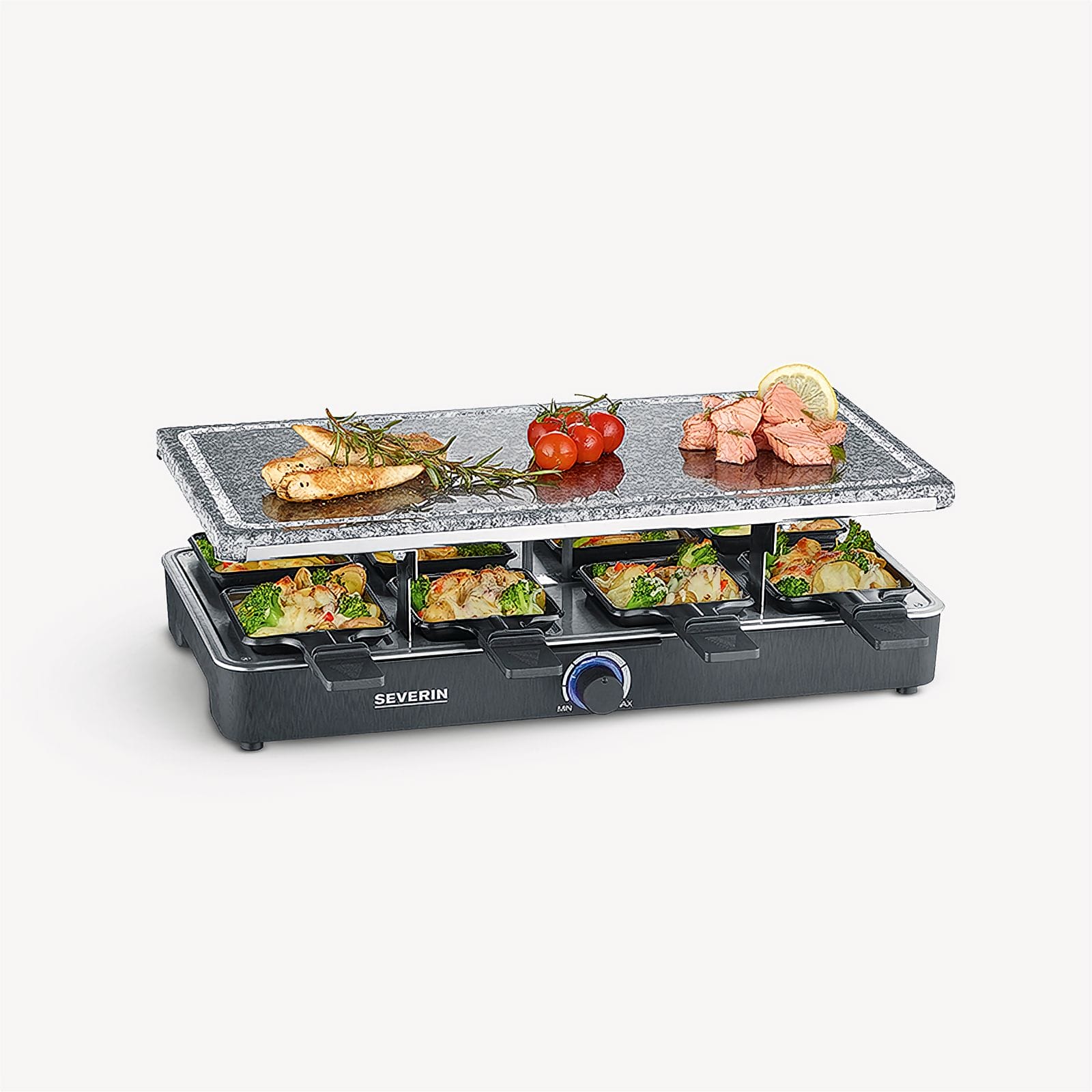 Severin Raclette-Partygrill mit Naturgrillstein RG 2372 Zeitlich begrenztes Angebot