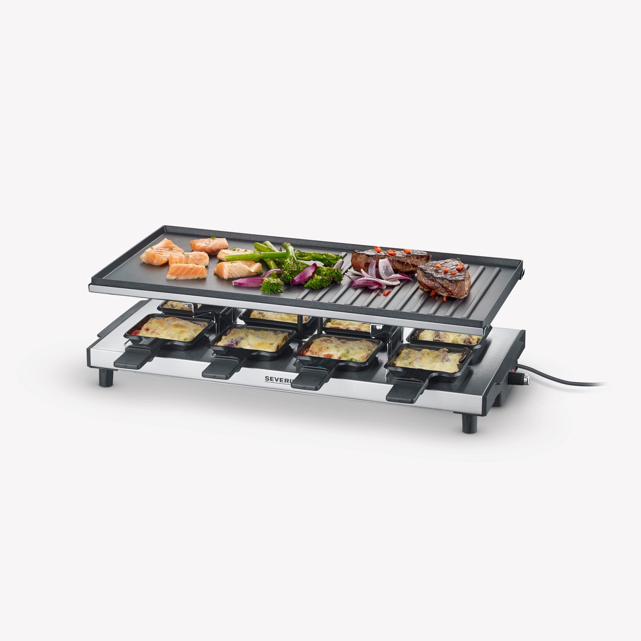 Severin Raclette mit antihaftbeschichteter Grillplatte RG 2375 Blitzangebot