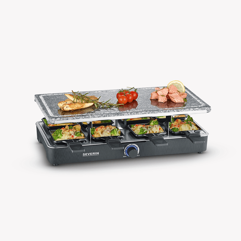 Severin Raclette-Partygrill mit Naturgrillstein RG 2378 Große Rabatte