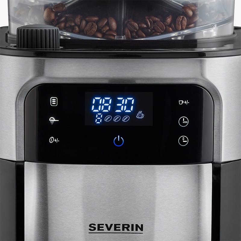 Severin Filterkaffeemaschine mit Edelstahl-Mahlwerk und Thermokanne KA 4814 im Angebot