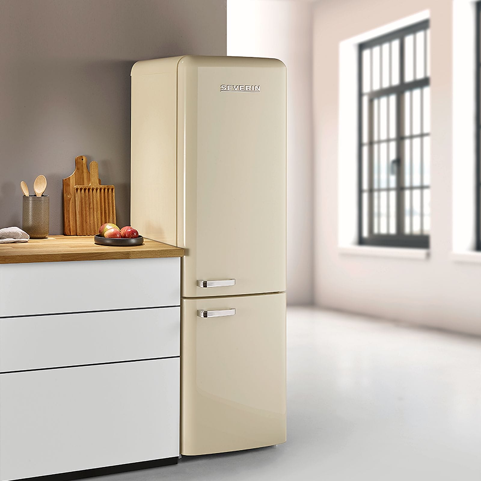 Severin Retro Kombi Total No Frost (Creme) RKG 8929 Lagerräumung