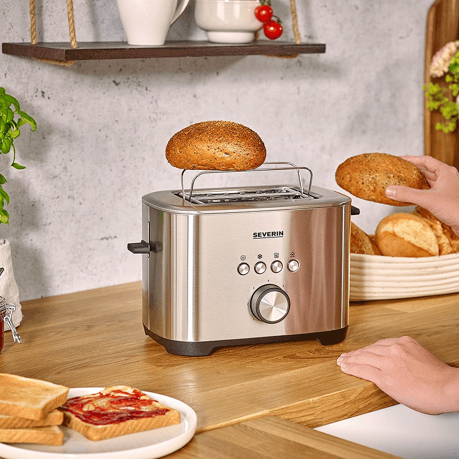 Severin Toaster mit Bagel-Funktion AT 2510 Online Outlet