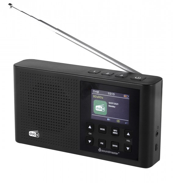 Soundmaster DAB+/UKW Radio mit Li-Ion Akku, Festsenderspeichertasten Kauf eins, bekomm eins gratis