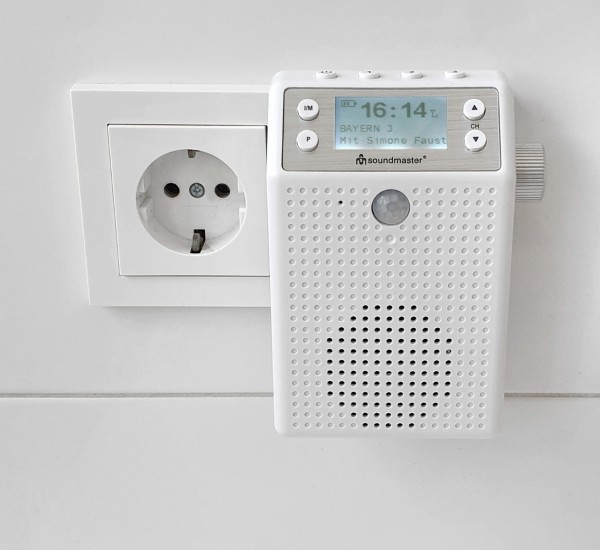 Soundmaster DAB+/UKW Steckdosenradio mit Bewegungsmelder & Li-Ion Akku VIP-Rabatte