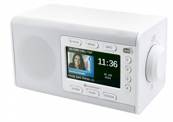 Soundmaster DAB+/UKW-RDS Radio mit großem Farbdisplay, Stationstasten Letzte 3 Tage