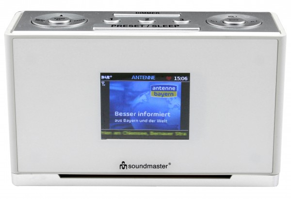 Soundmaster DAB+/UKW Uhrenradio mit Stationstasten Speichern exportieren