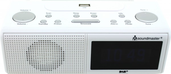Soundmaster DAB+/UKW Uhrenradio mit USB Wiedergabe Sonderangebot