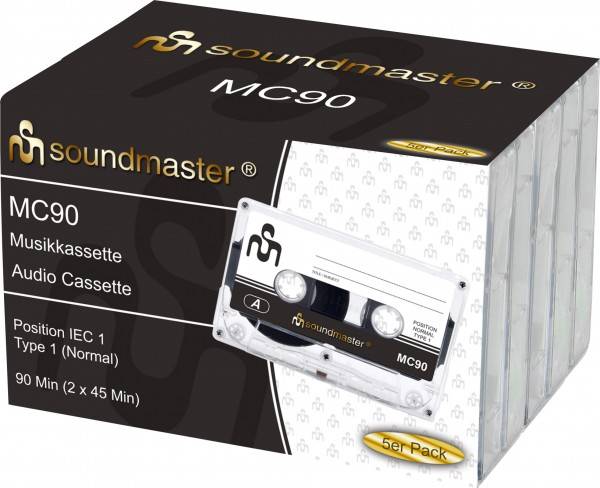 Soundmaster soundmaster - IEC1 Leerkassette im 5er Pack Großer Ausverkauf