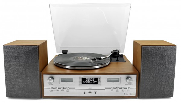 Soundmaster Retro HiFi Anlage mit Plattenspieler, DAB+/UKW, CD/MP3, USB, Bluetooth® Neueste Mode