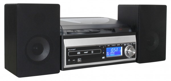 Soundmaster Stereo-Musikcenter mit DAB+/UKW, CD/MP3, Plattenspieler, Kassette, USB, Encoding Große Rabatte