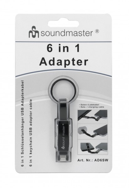Soundmaster 6 in 1 Schlüsselanhänger USB Adapterkabel Tägliche Deals