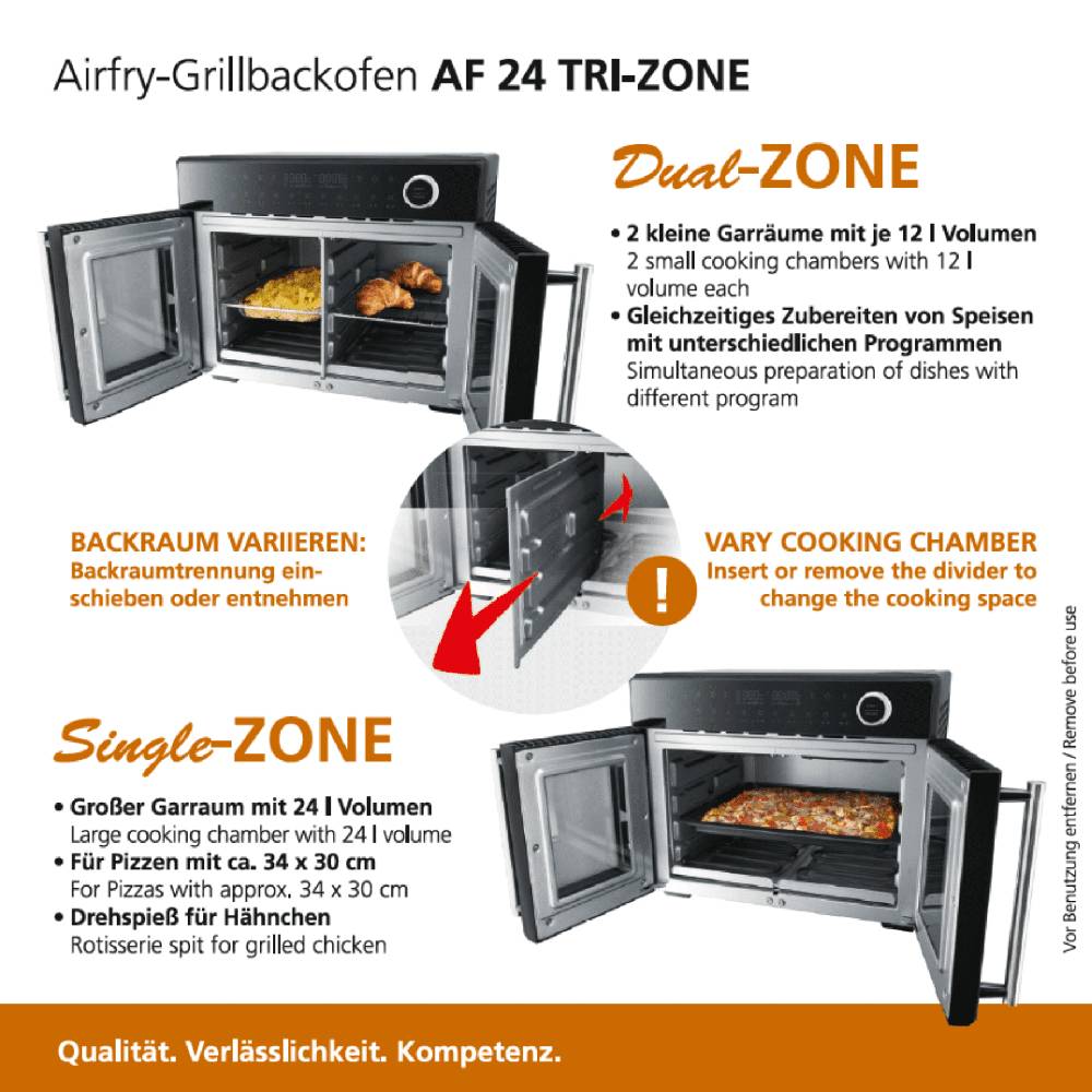 ﻿Steba Airfry-Grillbackofen AF 24 TRI-ZONE Top Angebot