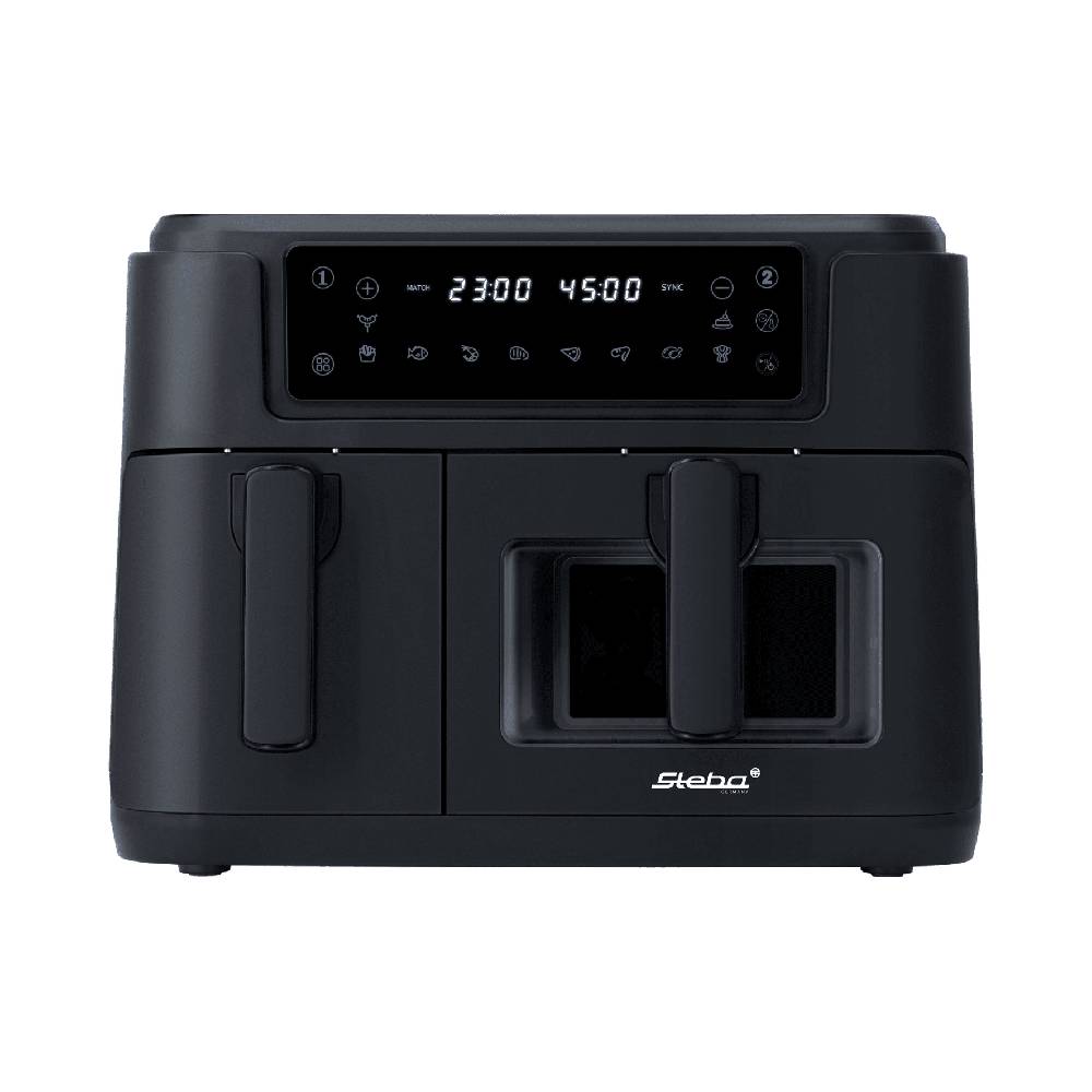 Steba Doppel-Heißluftfritteuse HF 9501 DUO BLACK Sonderangebot der Fabrik