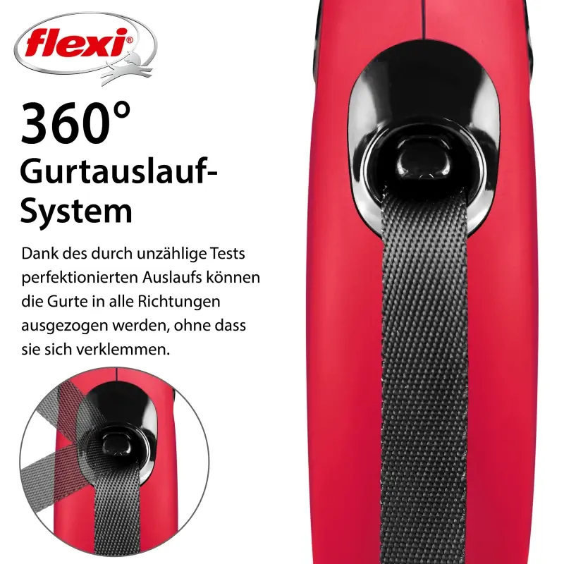fressnapf Flexi New Classic Gurt rot XS 3 m 12 kg Große Rabatte