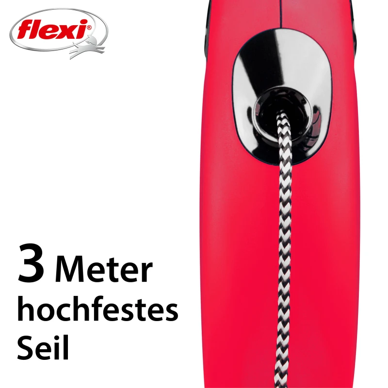 fressnapf Flexi New Classic Seil rot XS 3 m 8 kg Begrenzte Freigabe