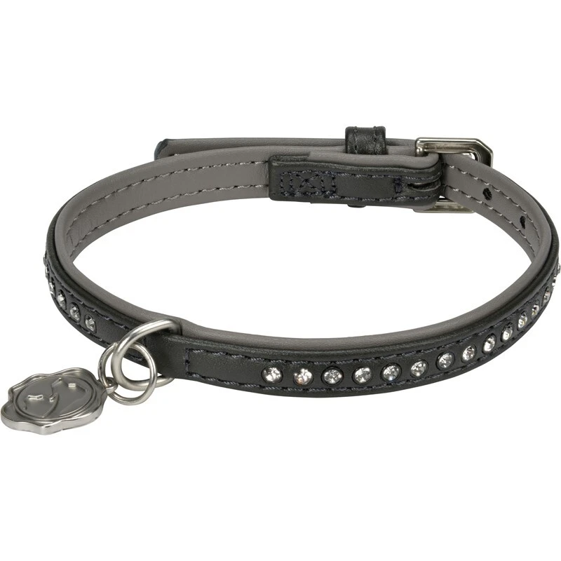 fressnapf MORE Deluxe Halsband Strass anthrazit XXXS