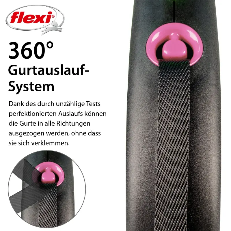 fressnapf Flexi Black Design Gurt pink S 5 m 15 kg Clearance-Verkauf