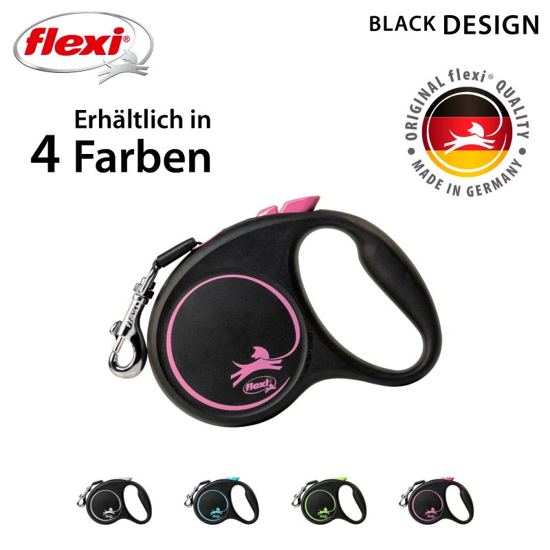 fressnapf Flexi Black Design Gurt pink S 5 m 15 kg Clearance-Verkauf