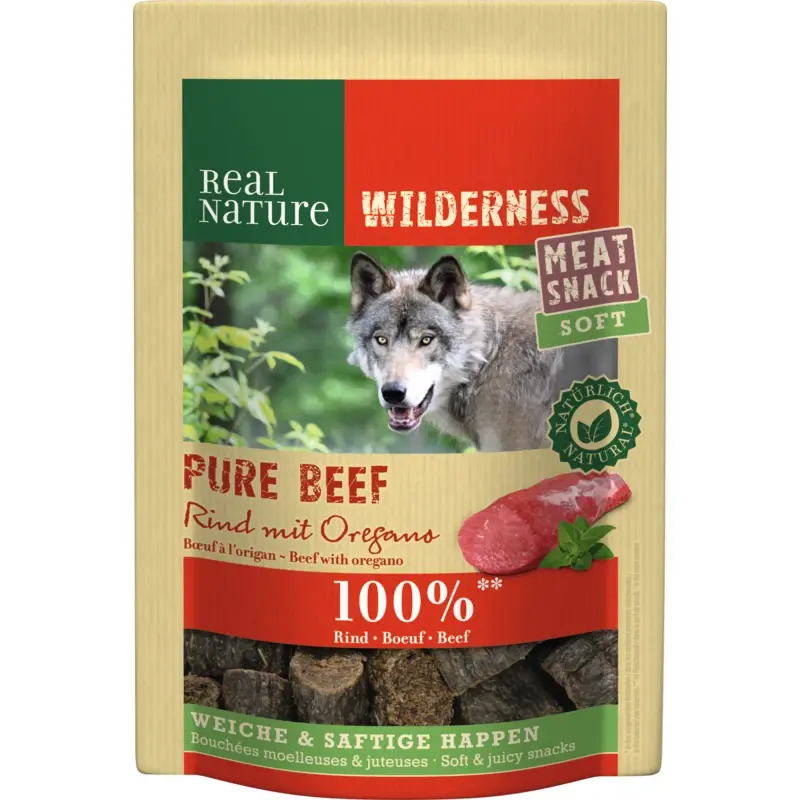 fressnapf REAL NATURE WILDERNESS Meat Snack Soft 150g Rind mit Oregano