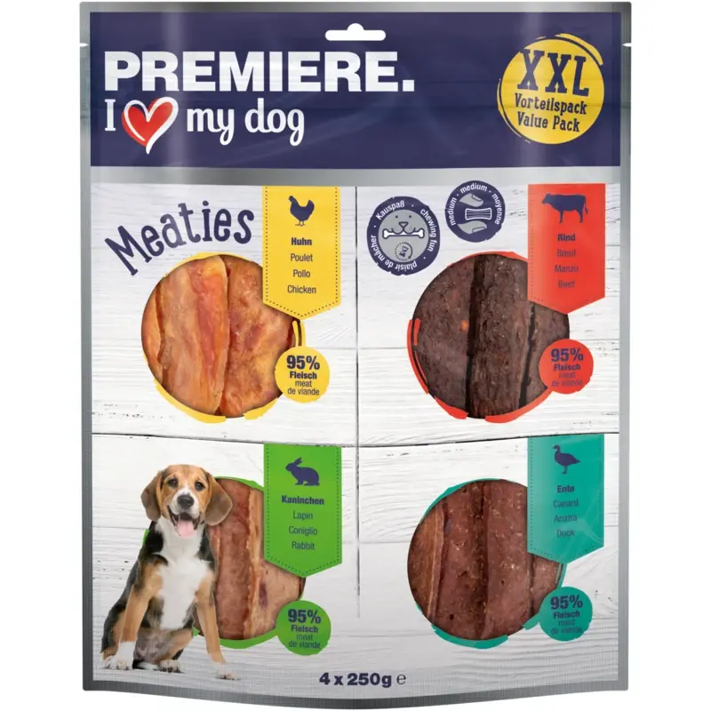 fressnapf PREMIERE Pure Meaties XXL Mix 4x250g