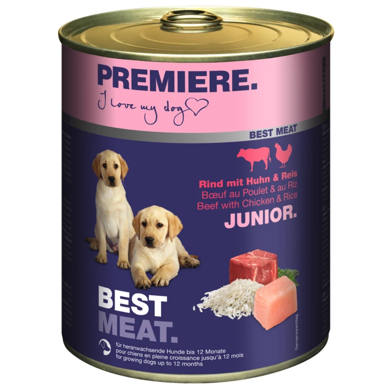 fressnapf PREMIERE Best Meat Junior Huhn & Rind 6x800 g