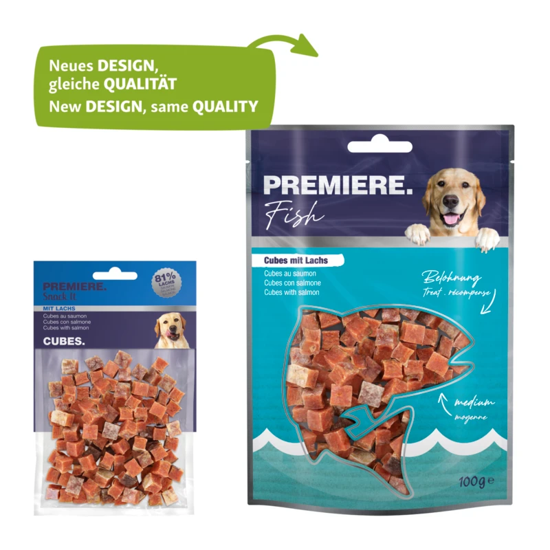 fressnapf PREMIERE Fish Cubes mit Lachs 100g Valentinstagsangebot