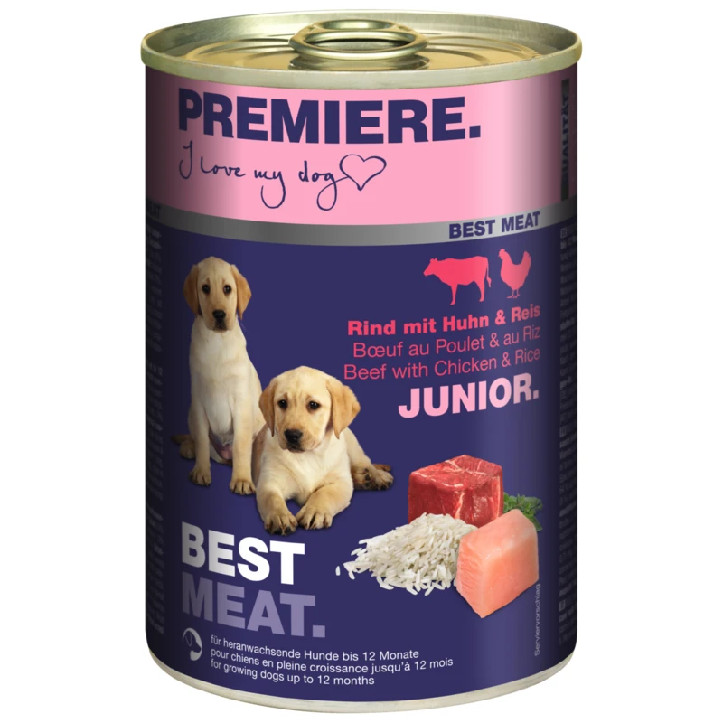 fressnapf PREMIERE Best Meat Junior Huhn & Rind 6x400 g
