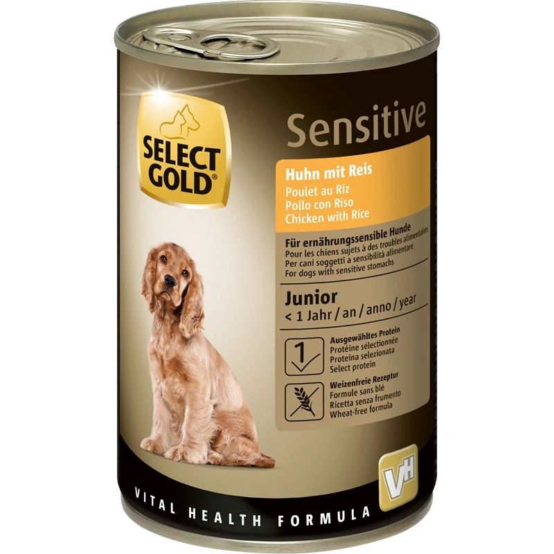 fressnapf SELECT GOLD Sensitive Junior Huhn & Reis 6x400 g