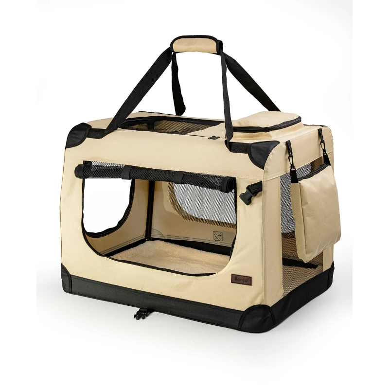 fressnapf Lionto Hundetransportbox - faltbar - beige S