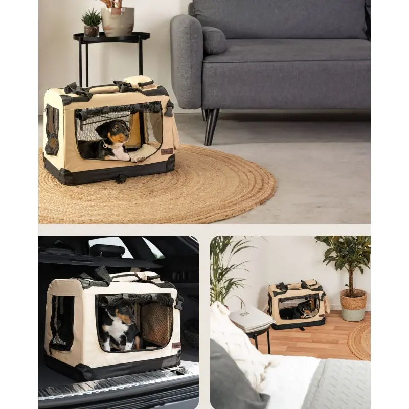 fressnapf Lionto Hundetransportbox - faltbar - beige S Sonderangebot