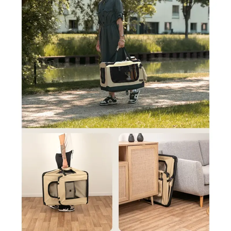 fressnapf Lionto Hundetransportbox - faltbar - beige S Sonderangebot