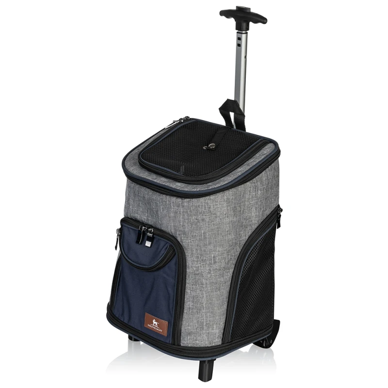 fressnapf Knuffelwuff Hunderucksack Tajumulco Trolley faltbar 2 in 1 mit Rollen und Griff