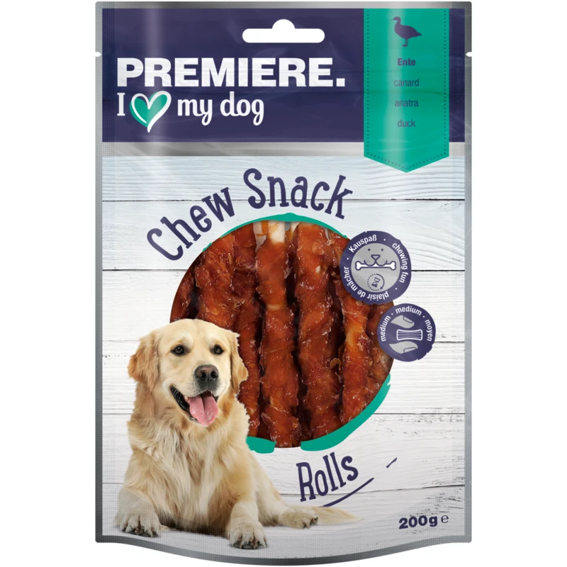 fressnapf PREMIERE Chew Snack Kaustangen Rolls Ente 200g