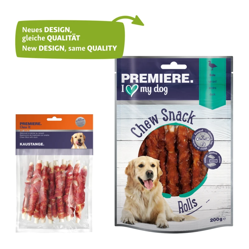fressnapf PREMIERE Chew Snack Kaustangen Rolls Ente 200g Bis zu 55% Rabatt