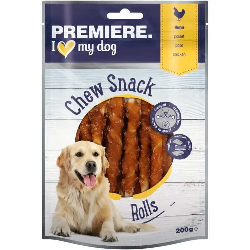 fressnapf PREMIERE Chew Snack Kaustangen Rolls Huhn 200g