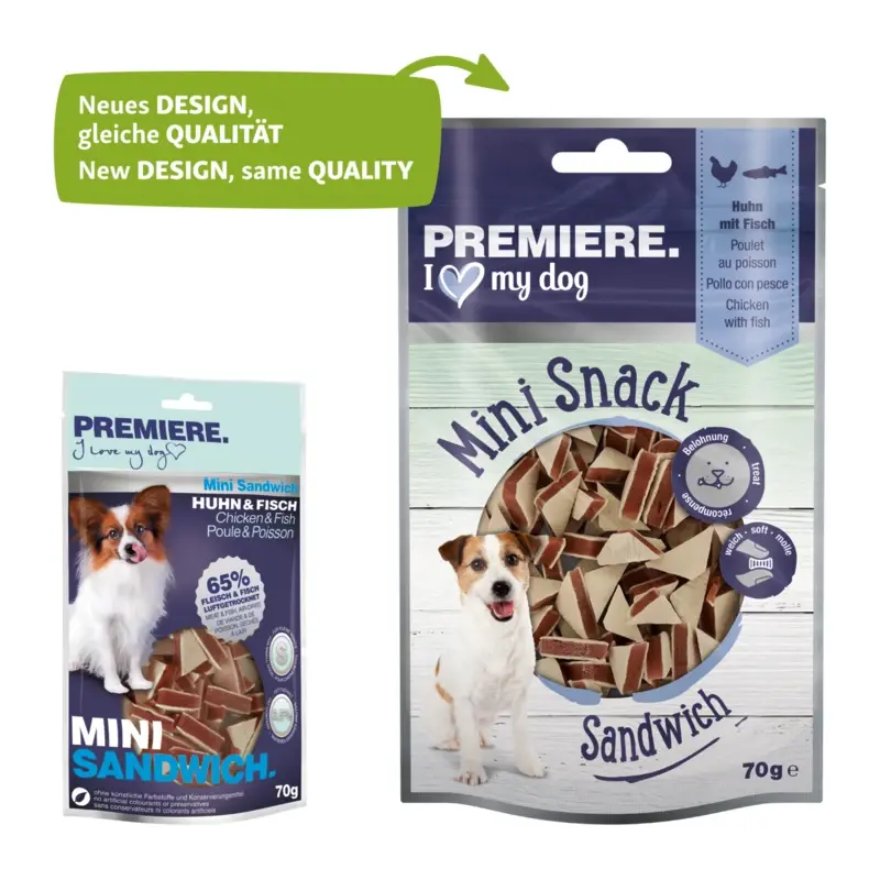 fressnapf PREMIERE Mini Sandwich Huhn und Fisch 70 g Nur noch ein Tag übrig