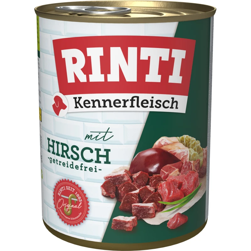 fressnapf RINTI Kennerfleisch Hirsch 12x800 g
