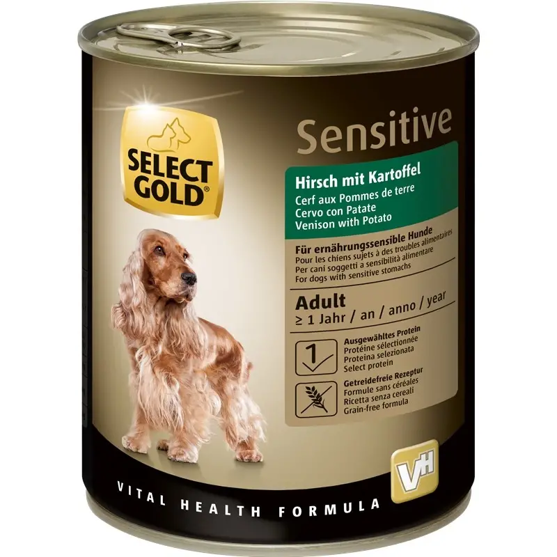 fressnapf SELECT GOLD Sensitive Adult Hirsch mit Kartoffeln 6x800 g