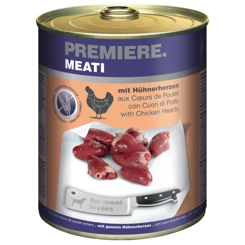 fressnapf PREMIERE Meati Hühnerherzen 6x800 g
