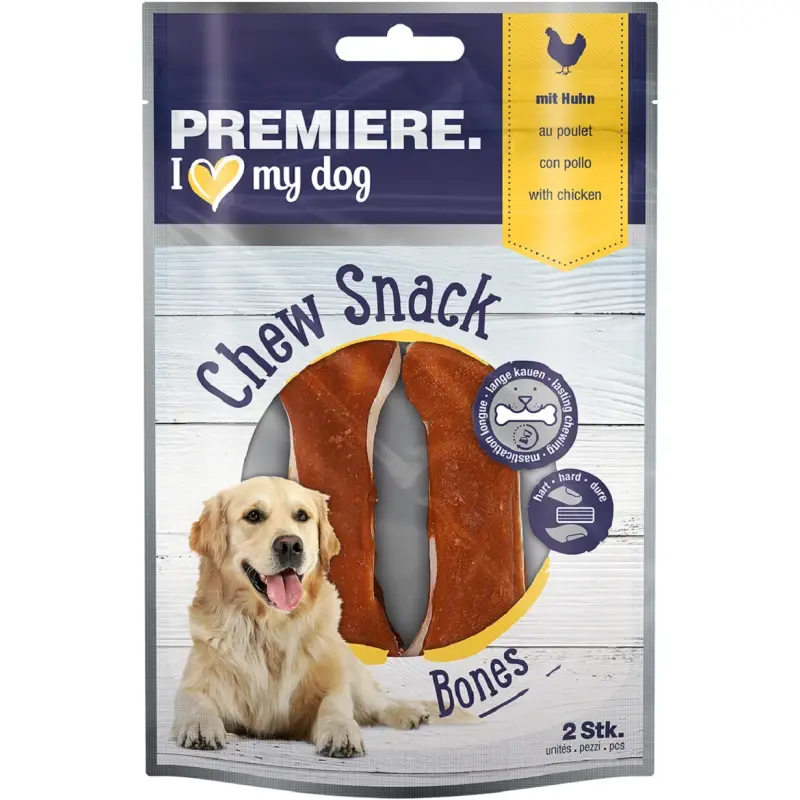 fressnapf PREMIERE Kauknochen mit Huhn 2 Stück 120 g
