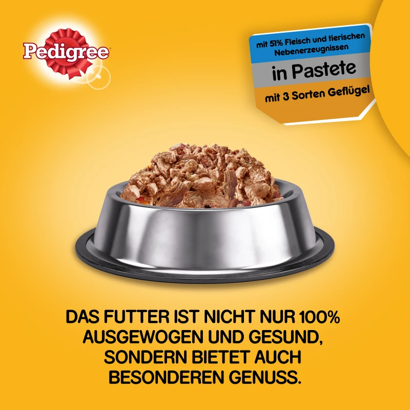 fressnapf Pedigree Classic 12x800 g 3 Sorten Geflügel Meist gekauft