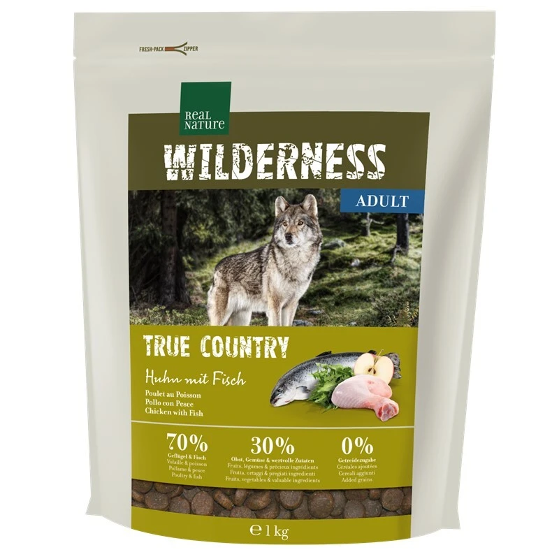fressnapf REAL NATURE WILDERNESS True Country Adult Huhn mit Fisch 1 kg