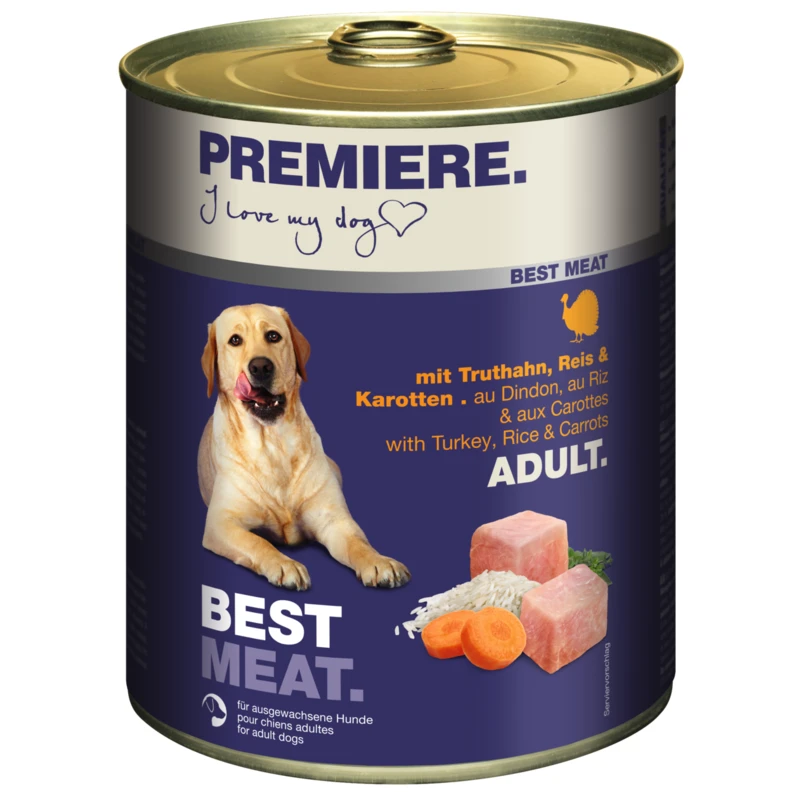 fressnapf PREMIERE Best Meat Adult Truthahn & Gemüse 6x800 g