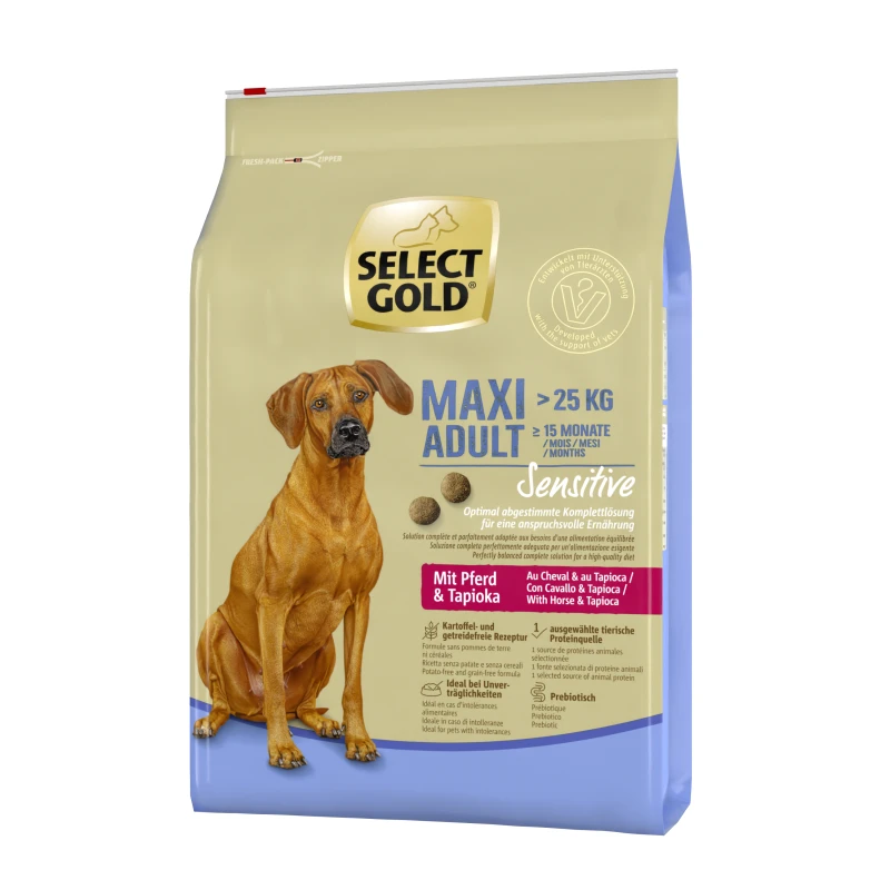 fressnapf SELECT GOLD Sensitive Adult Maxi Pferd und Tapioka 4 kg